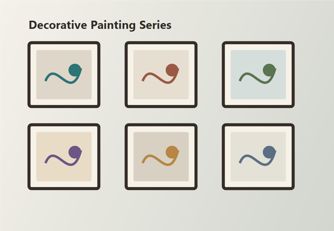 Modern abstract decorative paintings